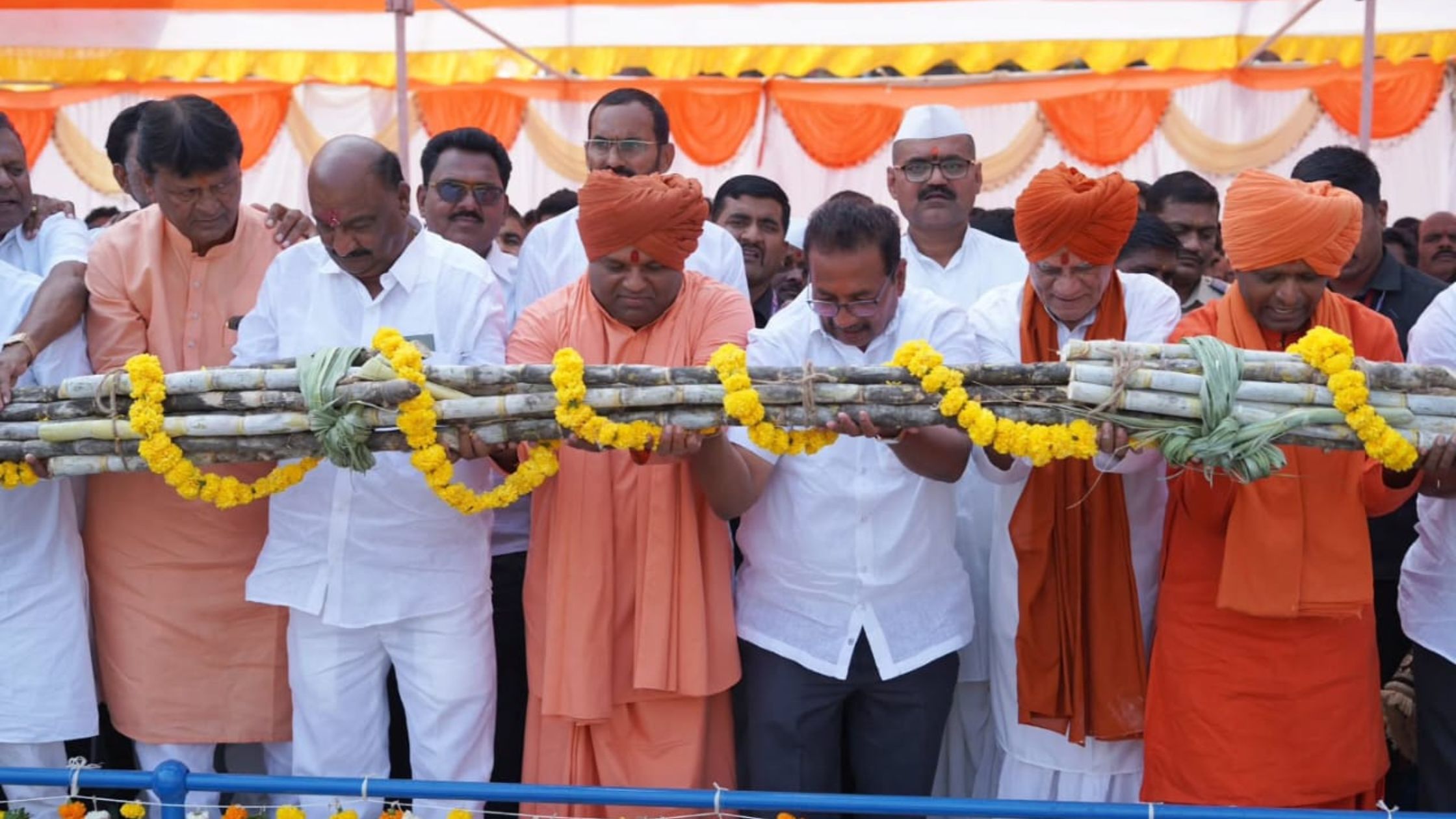 Saint of Panchganga Sugar Mill. Mahant inaugurated the event expressed the need for industries for the development of the area